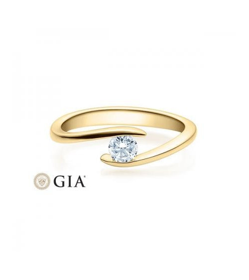 Deneb 0,30 | Oro amarillo - ANILLO DE COMPROMISO EN ORO - Original anillo de pedida de oro amarillo con un diamante en tensión