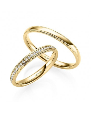 Alianzas de boda originales con diamantes en oro de 18K o 14K - Alianzas de boda - 


