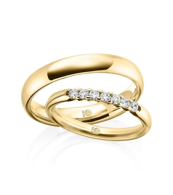 Anillos de boda para un momento único con 7 diamantes - Alianzas de boda - 


