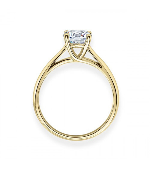 Alnilam 0,10 | Oro amarillo - ANILLO DE COMPROMISO EN ORO - Anillo de pedida original de oro amarillo con un diamante talla bril
