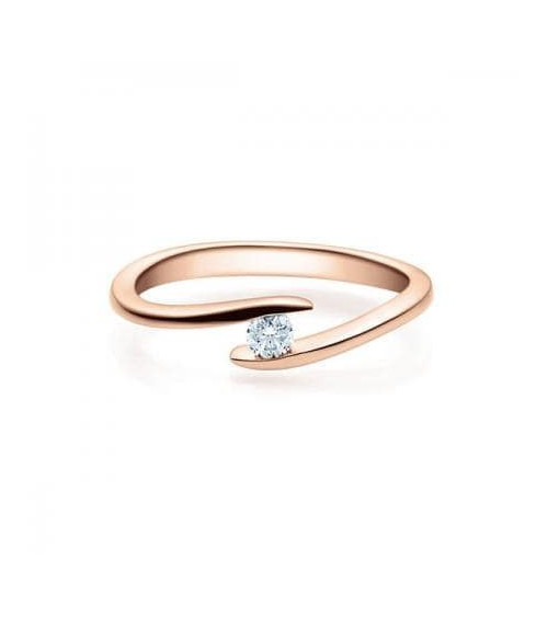 Deneb 0,08 | Oro rosa - ANILLOS DE COMPROMISO EN ORO ROSA - Original anillo de compromiso para ella de oro rosa con un diamante
