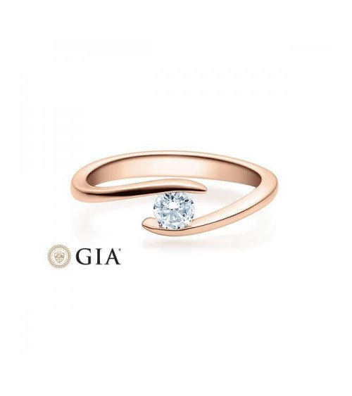 Deneb 0,30 | Oro rosa - ANILLOS DE COMPROMISO EN ORO ROSA - Original anillo de compromiso para ella de oro rosa con un diamante