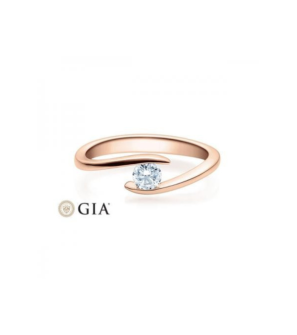 Deneb 0,30 | Oro rosa - ANILLOS DE COMPROMISO EN ORO ROSA - Original anillo de compromiso para ella de oro rosa con un diamante