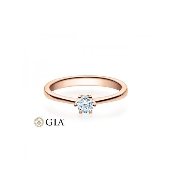 Centauri 0,30 | Oro rosa - ANILLOS DE COMPROMISO EN ORO ROSA - Fino anillo de compromiso rosa con un excepcional diamante natura