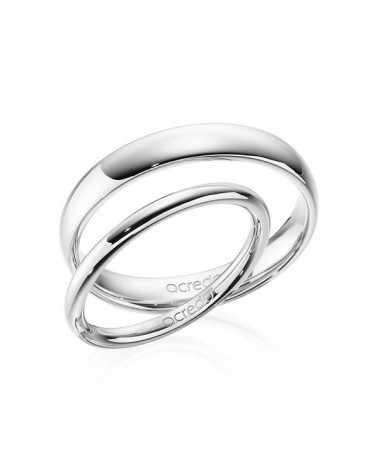 Finas alianzas de boda en oro blanco de 14K o 18K - Alianzas de boda - 

