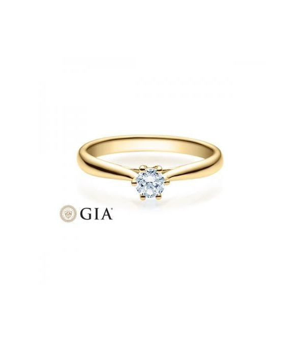 Achernar 0,30 | Oro amarillo - ANILLO DE COMPROMISO EN ORO - Anillo de pedida de oro con un extraordinario diamante natural