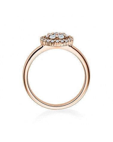 Orionis 0,15 | Oro rosa - ANILLOS DE COMPROMISO EN ORO ROSA - Anillo de pedida en oro rosa de 18K con 27 diamantes G,vsi