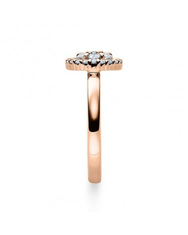 Orionis 0,15 | Oro rosa - ANILLOS DE COMPROMISO EN ORO ROSA - Anillo de pedida en oro rosa de 18K con 27 diamantes G,vsi