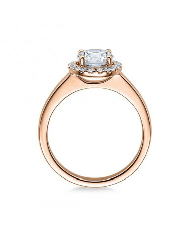 Tauri 0,38 | Oro rosa - ANILLOS DE COMPROMISO EN ORO ROSA - Original anillo de pedida de oro rosa tipo solitario con diamantes a