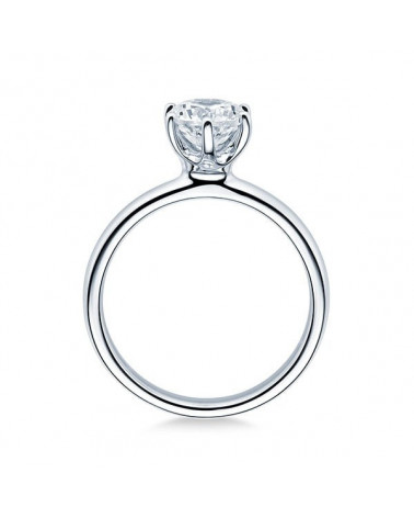 Wezen 0,10 | Oro blanco o Platino - Anillos de compromiso - Clásico anillo de compromiso en oro blanco o platino