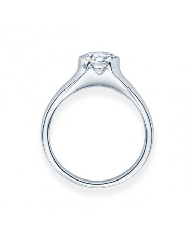Gruis 0,10 | Oro blanco o Platino - Anillos de compromiso - Anillo de compromiso modelo solitario en oro blanco o platino