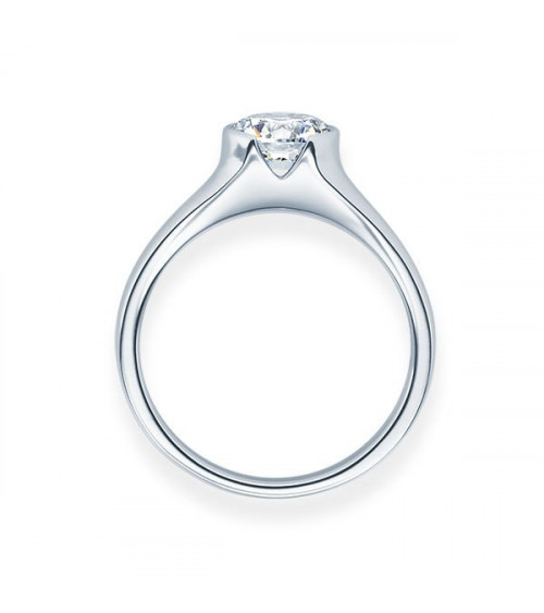 Gruis 0,30 | Oro blanco o Platino - Anillos de compromiso - Anillo de compromiso modelo solitario en oro blanco o platino