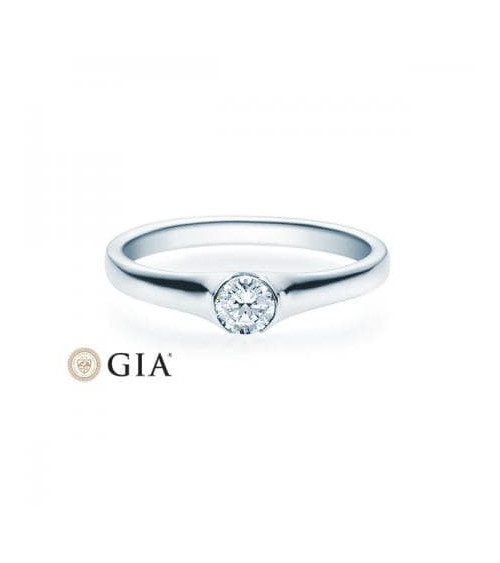 Gruis 0,30 | Oro blanco o Platino - Anillos de compromiso - Anillo de compromiso modelo solitario en oro blanco o platino