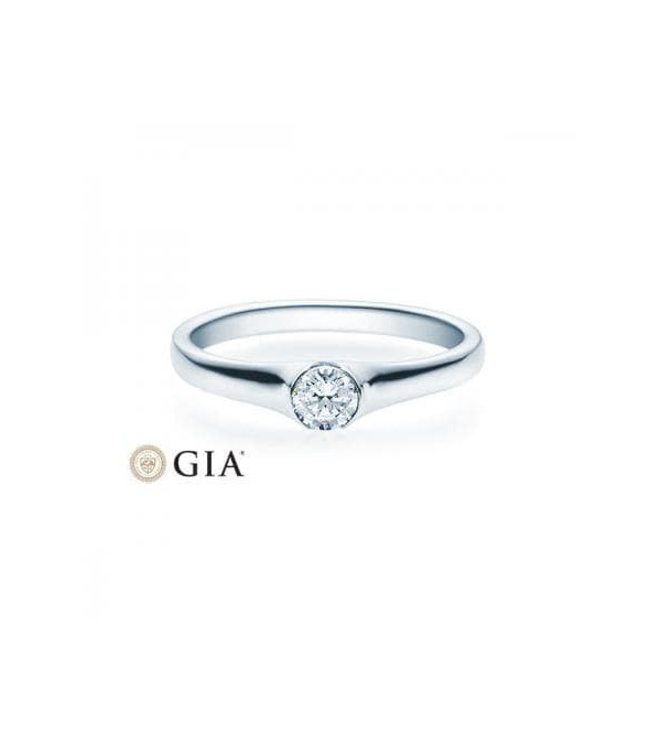 Gruis 0,30 | Oro blanco o Platino - Anillos de compromiso - Anillo de compromiso modelo solitario en oro blanco o platino