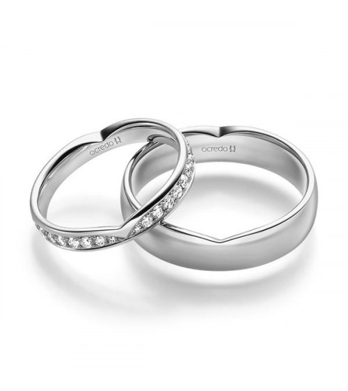 Nuevo diseño en anillos de boda de Platino con diamantes - Alianzas de boda - 

