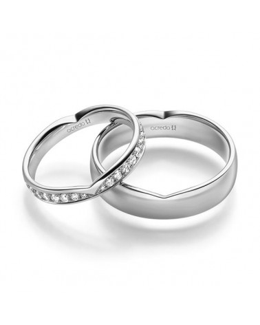 Nuevo diseño en anillos de boda de Platino con diamantes - Alianzas de boda - 

