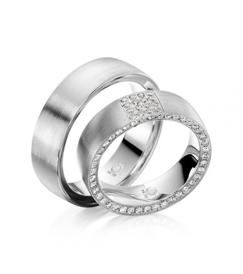 Exclusivo diseño de anillos de boda de Platino con diamantes - Alianzas de boda - 

