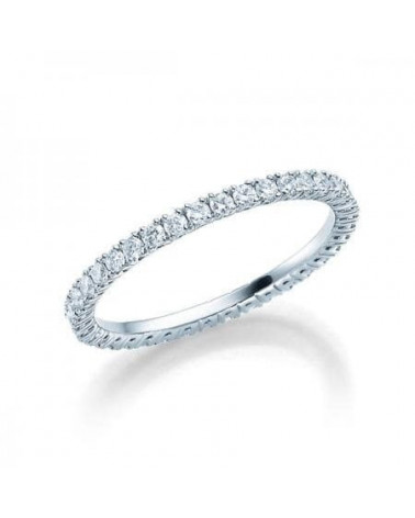 Aquilae 0,53 | Oro blanco o Platino - Anillos de compromiso - Anillo con corona de diamantes en platino u oro blanco de 18K