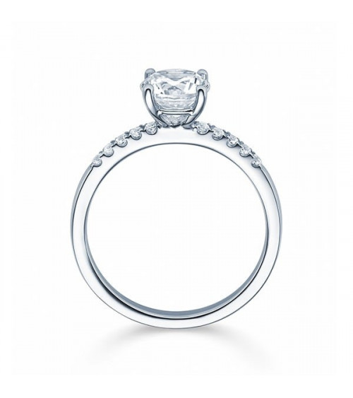 Aldebarán 0,30 | Oro blanco o Platino - Anillos de compromiso - Anillo de compromiso con diamantes en platino u oro blanco 18K