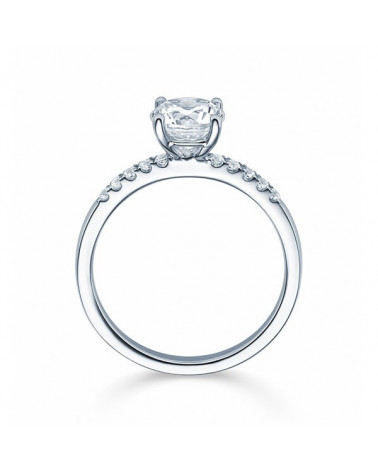 Aldebarán 0,30 | Oro blanco o Platino - Anillos de compromiso - Anillo de compromiso con diamantes en platino u oro blanco 18K