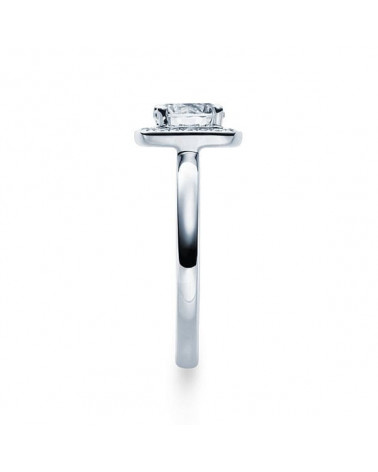 Carinea 0,30 | Oro blanco o Platino - Anillos de compromiso - Anillo de compromiso diseño exclusivo en oro blanco de 18K o plati