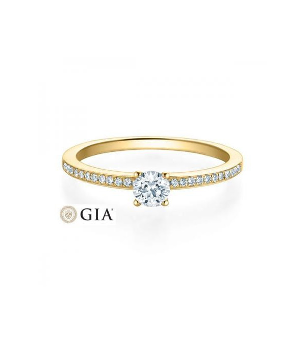 Antares 0,38 | Oro amarillo - ANILLO DE COMPROMISO EN ORO - Fino y exclusivo anillo de pedida de oro de 18K con los mejores diam