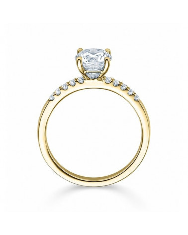 Aldebarán 0,25 | Oro amarillo - ANILLO DE COMPROMISO EN ORO - 