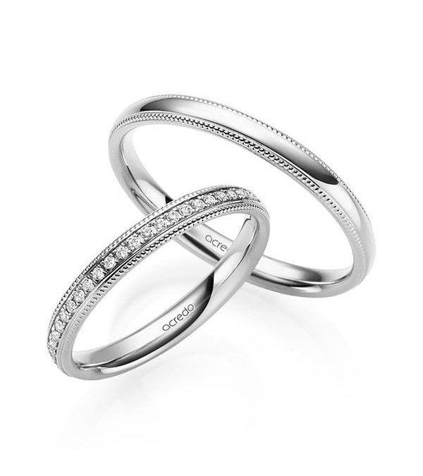 Alianzas de boda diferentes en oro blanco con diamantes - Alianzas de boda - 

