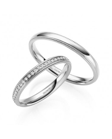 Alianzas de boda diferentes en oro blanco con diamantes - Alianzas de boda - 

