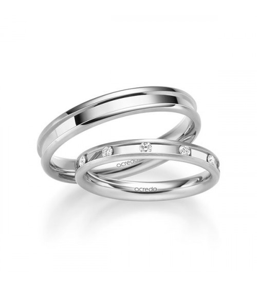 Alianzas de boda únicas en oro blanco con los mejores diamantes - Alianzas de boda - 

