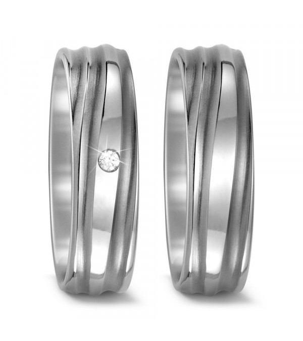 Nuevos anillos de titanio con acabado especial y un diamante - Alianzas de boda - 

