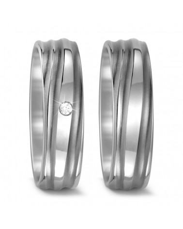 Nuevos anillos de titanio con acabado especial y un diamante - Alianzas de boda - 

