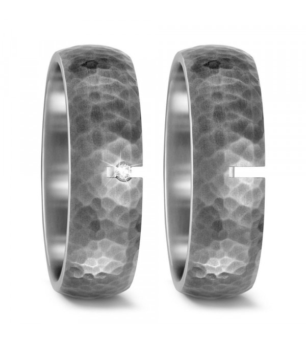 Anillos de boda diferentes de titanio con acabado tipo serpiente - Alianzas de boda - 

