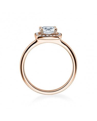 Carinea 0,344 | Oro rosa - ANILLOS DE COMPROMISO EN ORO ROSA - Anillo de pedida en oro rosa de 18K con conjunto diamantes