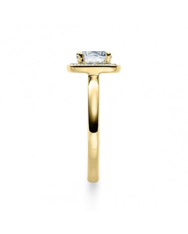 Carinea 0,344 | Oro amarillo - ANILLO DE COMPROMISO EN ORO - Solitario en oro amarillo de 18K con conjunto de diamantes