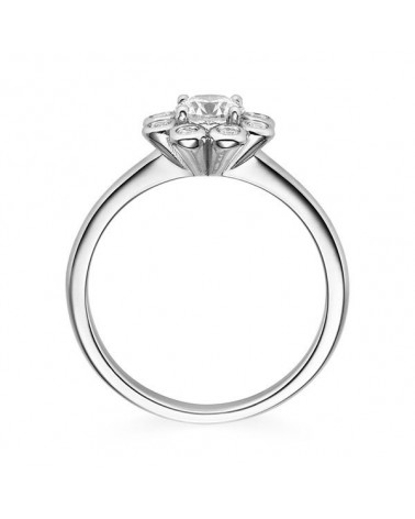 Espiga 0,30 | Oro blanco o Platino - Anillos de compromiso - Anillo de compromiso en oro blanco Margarita