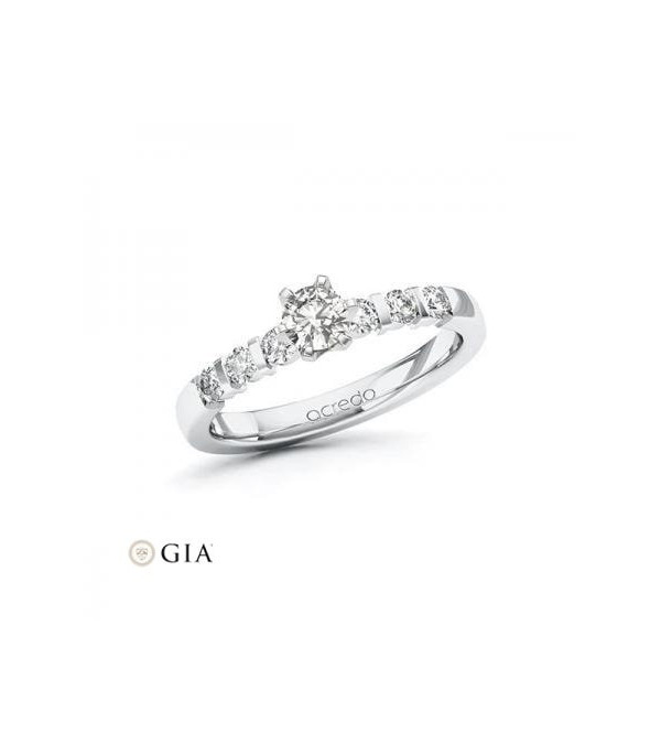 Atria 0,30 | Oro blanco o Platino - Anillos de compromiso - Exclusivo anillo de pedida con diamantes en oro de blanco y platino
