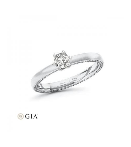 Caph 0,30 | Oro blanco o Platino - Anillos de compromiso - Nuevo diseño de anillo de pedida de Oro blanco o Platino con diamante