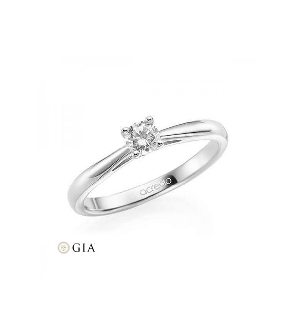 Alcíone 0,30 | Oro blanco o Platino - Anillos de compromiso - Anillo para la pedida de mano en Oro blanco o Platino con un diama