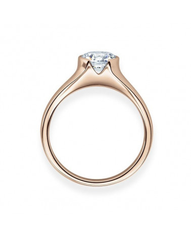 Gruis 0,08 | Oro rosa - ANILLOS DE COMPROMISO EN ORO ROSA - Anillo para la pedida de oro rosa con un diamante natural ético