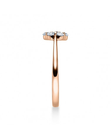 Orbea 0,15 | Oro rosa - ANILLOS DE COMPROMISO EN ORO ROSA - Fino anillo de oro rosa 18K con 7 diamantes naturales sostenibles