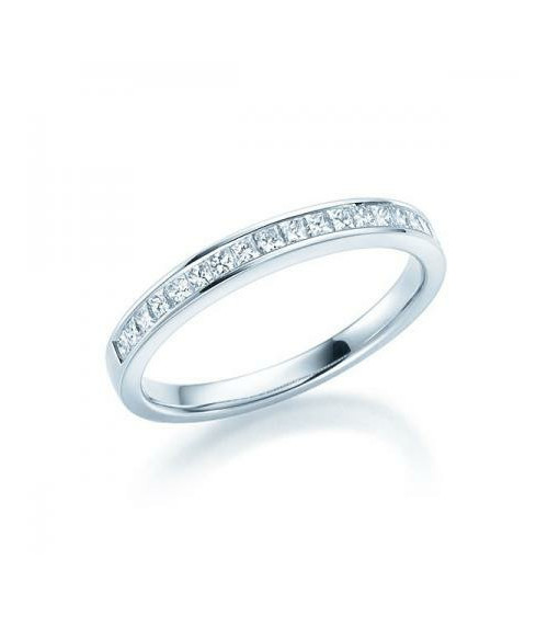 Rigel 0,38 | Oro blanco o Platino - Anillos de compromiso - Anillo de compromiso estilo eternity en oro blanco 18K o platino 950