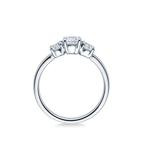 Zaniah 0,11 | Oro blanco o Platino - Anillos de compromiso - Anillo de compromiso solitario en oro blanco o platino con un diama