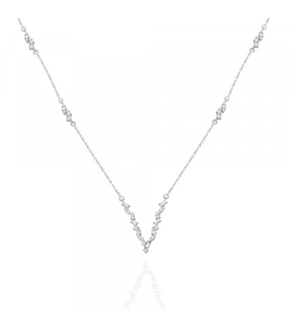 Collar Elara 0,33 | Diamantes - Joyeria - Collar de oro blanco con diamantes