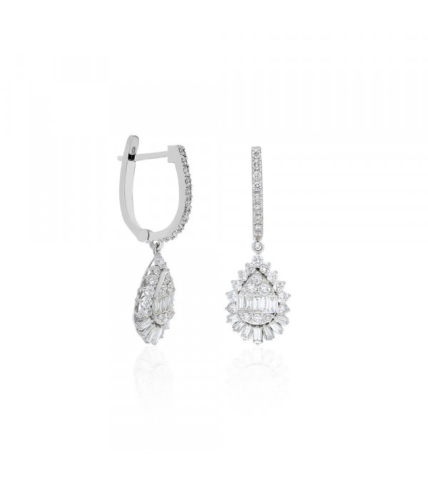 Pendientes Selene 1,55 | Diamantes - Joyeria - Pendientes de oro blanco con diamantes