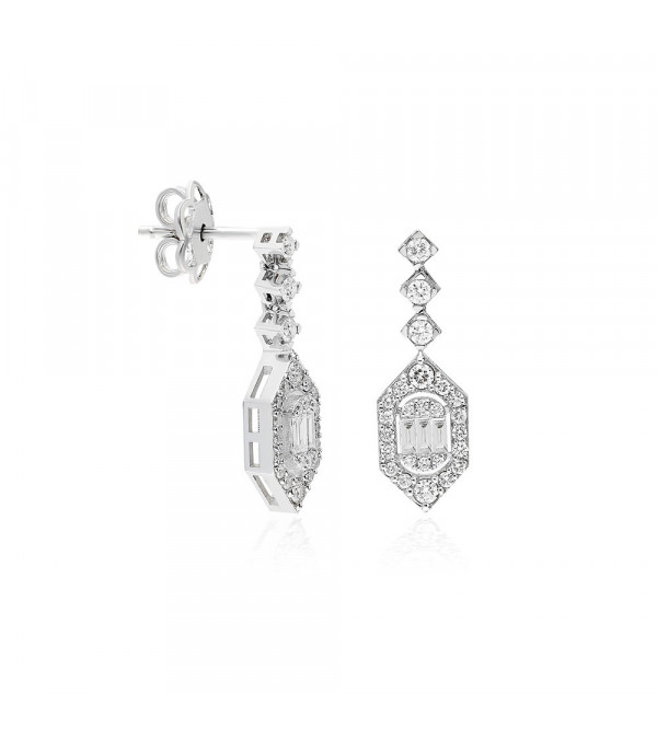 Pendientes Ursa 0,66 | Diamantes - Joyeria - Exclusivos pendientes de oro blanco con diamantes