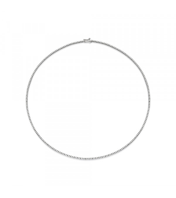 Collar Eternity 1,10 | Diamantes - Joyeria - Collar de oro blanco con corona de diamantes