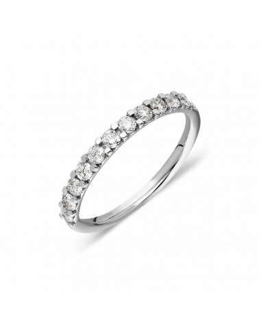Anillo Lyra 0,70 | Diamantes - Joyeria - Anillo de oro blanco eternity con diamantes