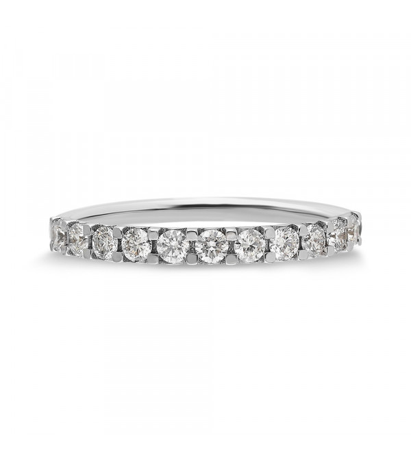 Anillo Lyra 0,70 | Diamantes - Joyeria - Anillo de oro blanco eternity con diamantes