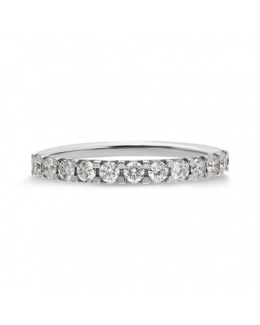 Anillo Lyra 0,70 | Diamantes - Joyeria - Anillo de oro blanco eternity con diamantes